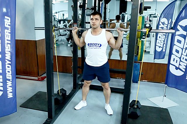 Photo of Squat with Bands exercise