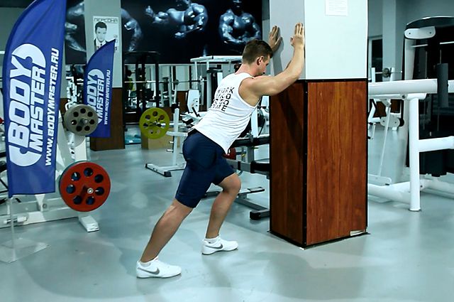Photo of Calf Stretch Hands Against Wall exercise