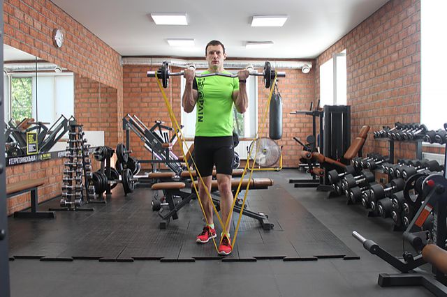 Photo of Close-Grip EZ-Bar Curl with Band exercise