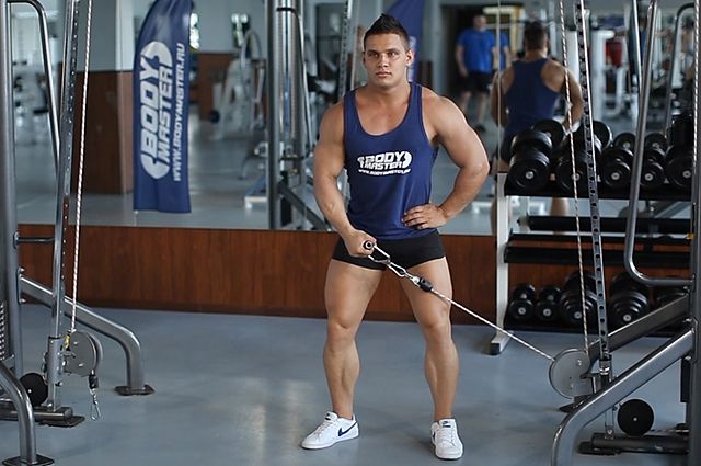 Photo of Standing Low-Pulley Deltoid Raise exercise