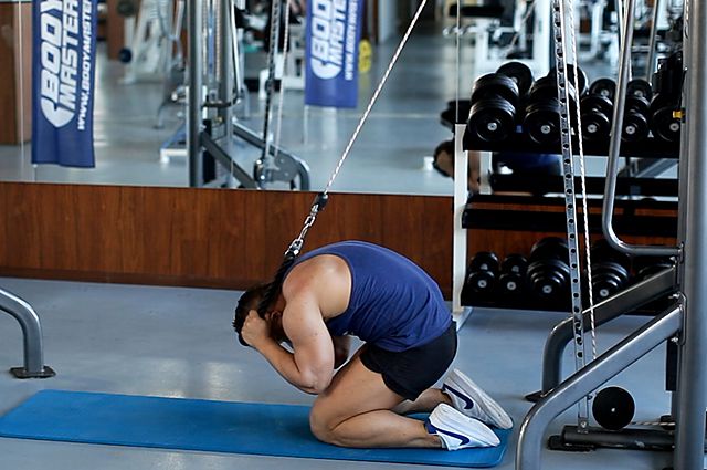 Photo of Kneeling Cable Crunch With Alternating Oblique Twists exercise