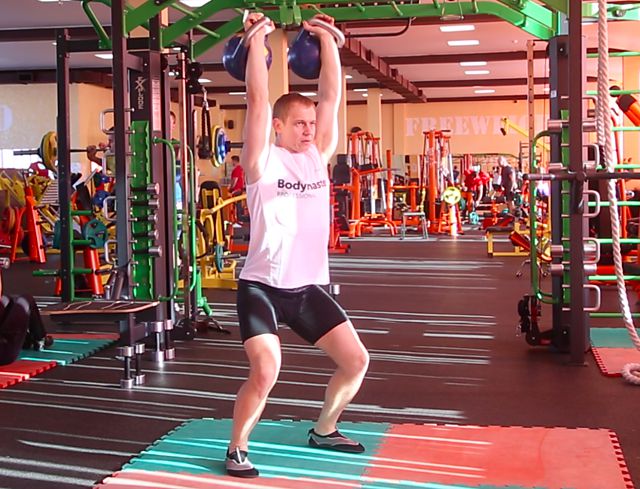Photo of Two-Arm Kettlebell Jerk exercise