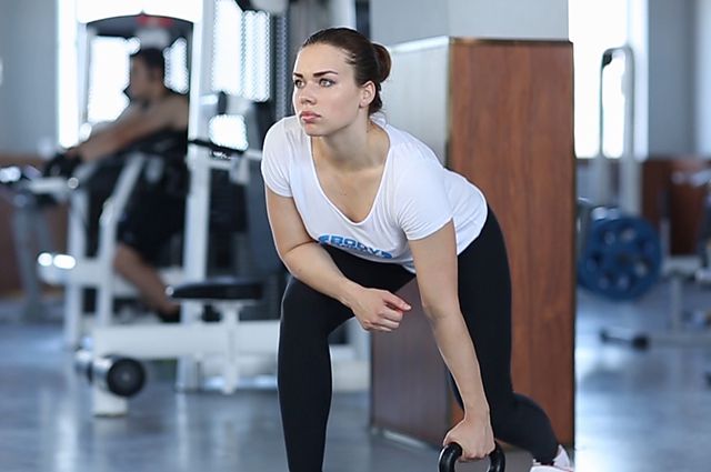 Photo of One-Arm Kettlebell Row exercise