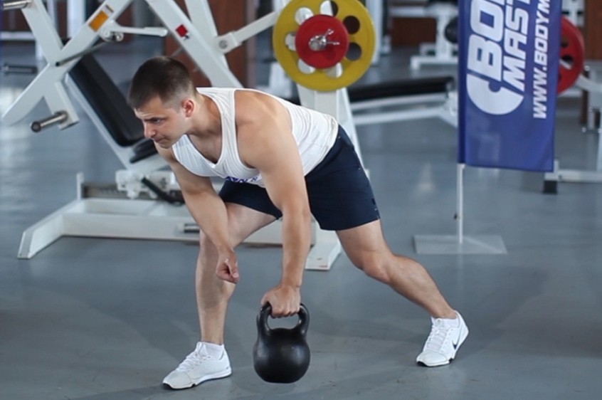 Exercise One-Arm Kettlebell Row