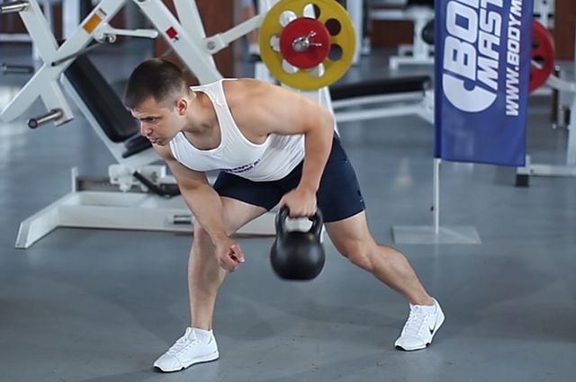 Photo of One-Arm Kettlebell Row exercise