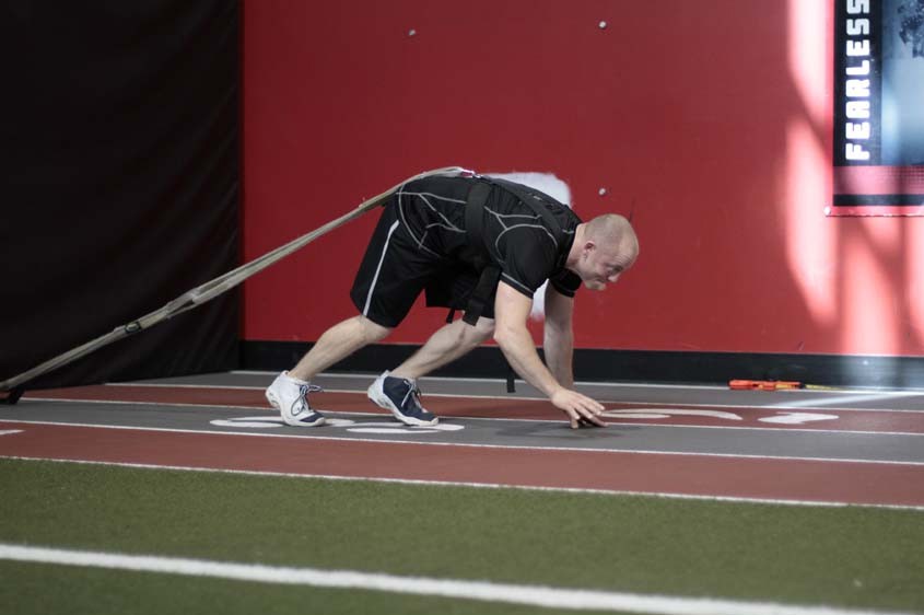 Exercise Bear Crawl Sled Drags