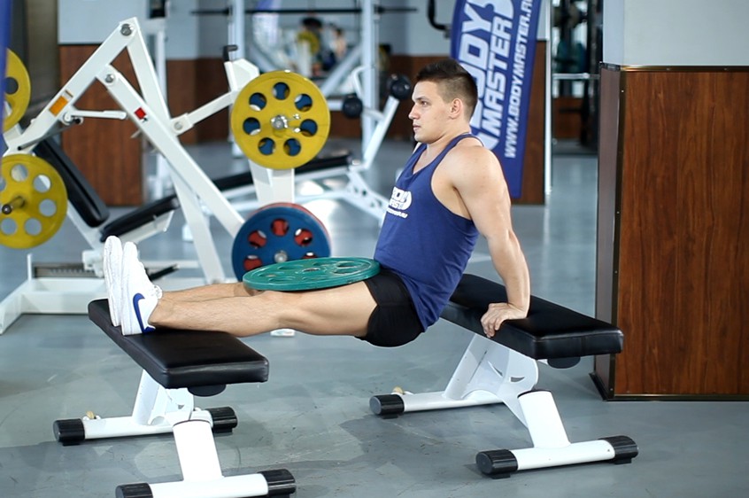 Exercise Weighted Bench Dip