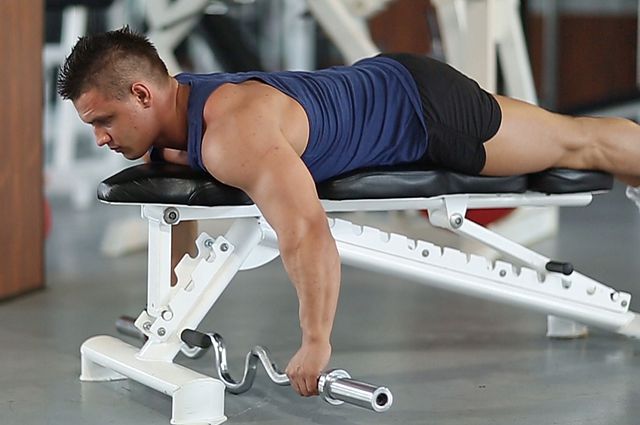 Photo of Lying Cambered Barbell Row  exercise