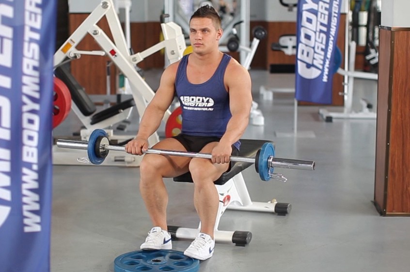 Exercise Barbell Seated Calf Raise