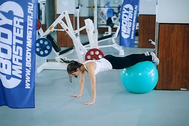 Photo of Push-Ups With Feet On An Exercise Ball exercise