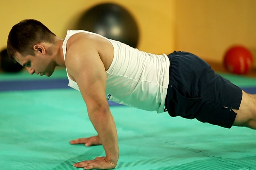 Exercise Pushups (Close and Wide Hand Positions) 