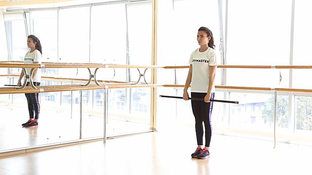 Photo of Leg abduction with bodybar lifting exercise