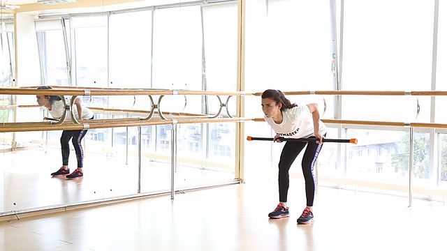 Photo of Chesh bodybar pulling while tilted exercise