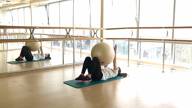 Photo of Fitball Dead Bug exercise
