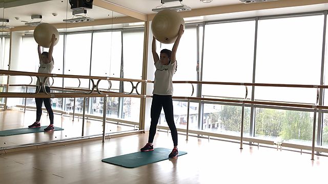 Photo of Fitball tilting exercise