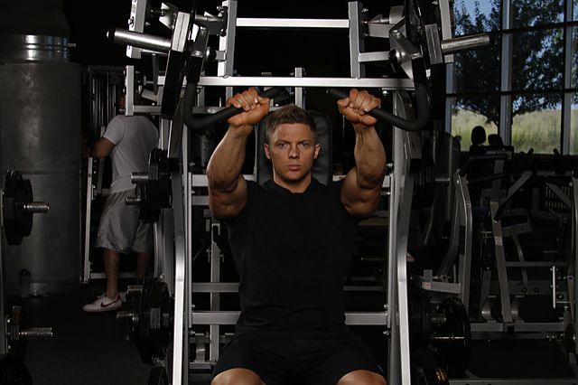 Photo of Leverage Incline Chest Press exercise