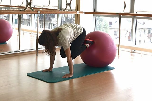 Photo of Exercise Ball Pull-In  exercise