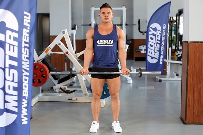 Exercise Wide-Grip Standing Barbell Curl