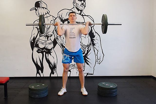 Photo of Power Clean from Blocks exercise