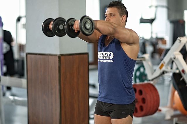 Photo of Front Two-Dumbbell Raise exercise