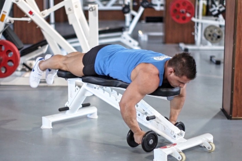 Exercise Lying Rear Delt Raise 