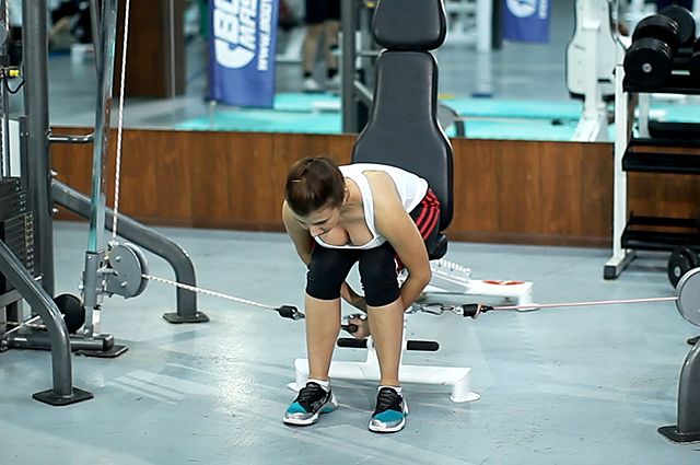 Photo of Cable Seated Lateral Raise exercise