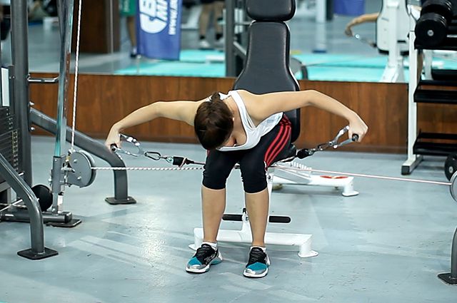 Photo of Cable Seated Lateral Raise exercise