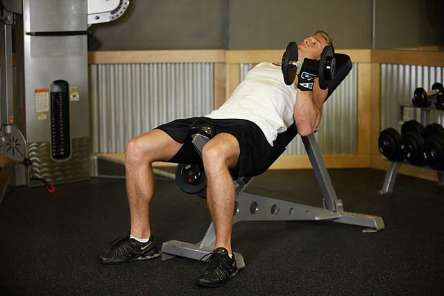 Photo of Alternate Incline Dumbbell Curl exercise