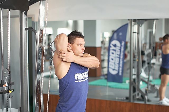 Photo of Standing Low-Pulley One-Arm Triceps Extension exercise