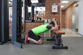 Kneeling Cable Triceps Extension