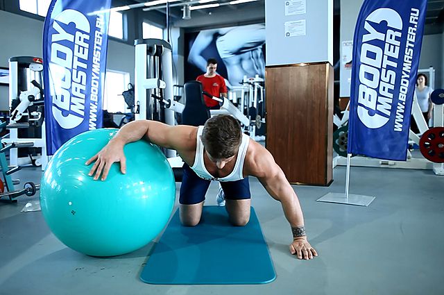 Photo of Chest Stretch on Stability Ball  exercise