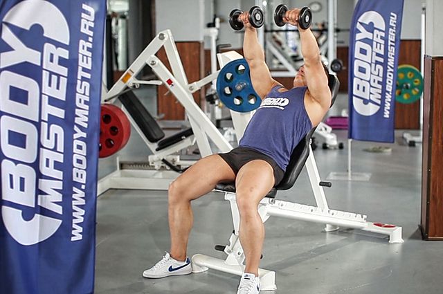 Photo of Front Incline Dumbbell Raise exercise
