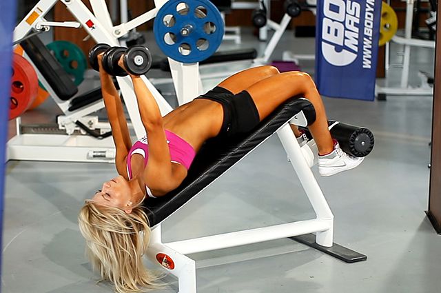 Photo of Decline Dumbbell Bench Press exercise