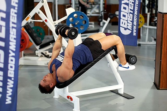 Photo of Decline Dumbbell Bench Press exercise