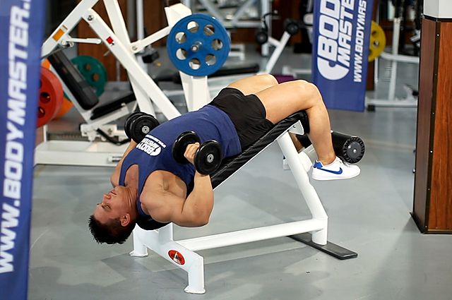 Photo of Decline Dumbbell Bench Press exercise