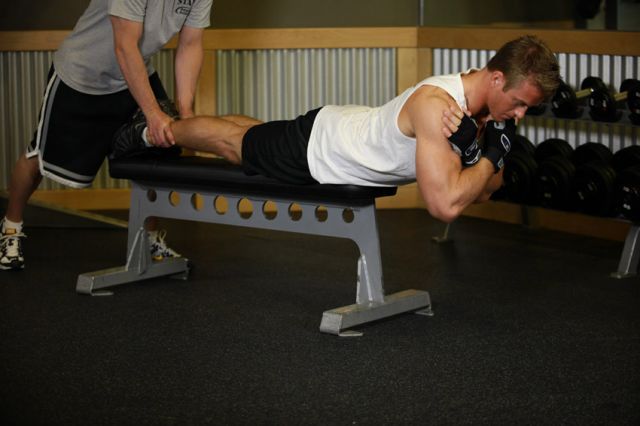 Photo of Partner Flat-Bench Back Extension  exercise
