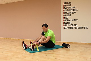 Seated Hamstring and Calf Stretch