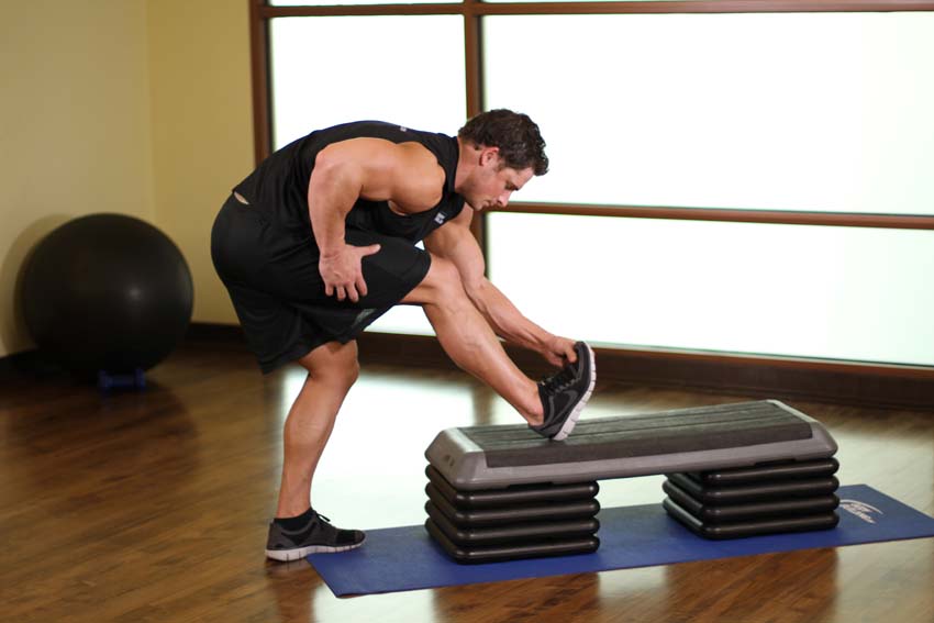 Exercise Standing Gastrocnemius Calf Stretch