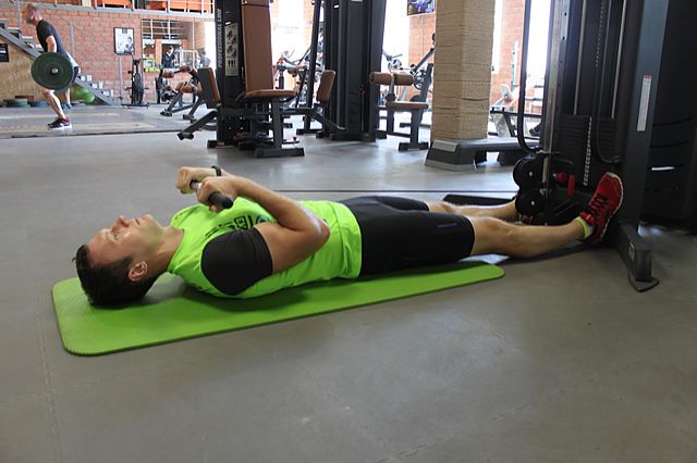 Photo of Lying Cable Curl exercise