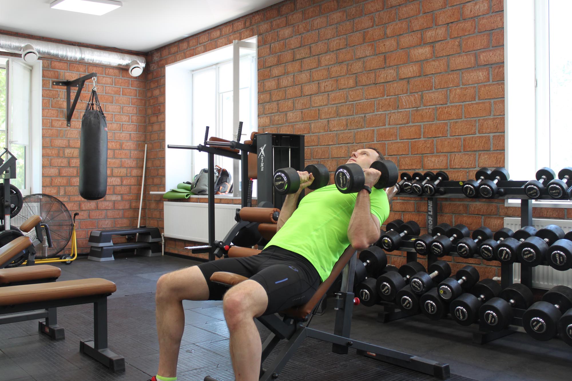 Exercise Incline Dumbbell Bench With Palms Facing In