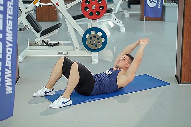 Photo of Crunch - Hands Overhead exercise