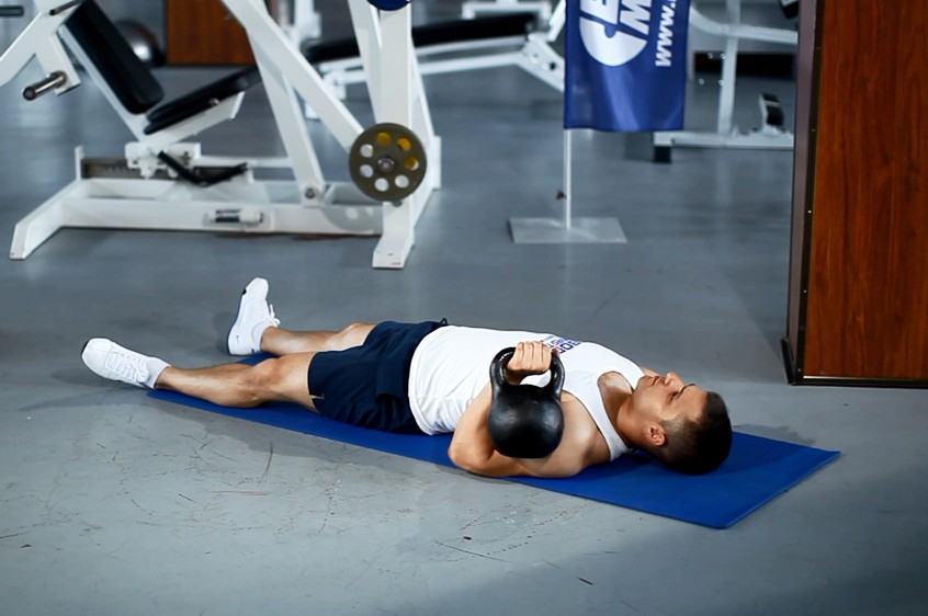 Exercise One-Arm Kettlebell Floor Press