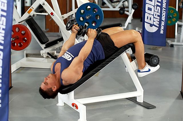 Photo of Decline Dumbbell Triceps Extension exercise