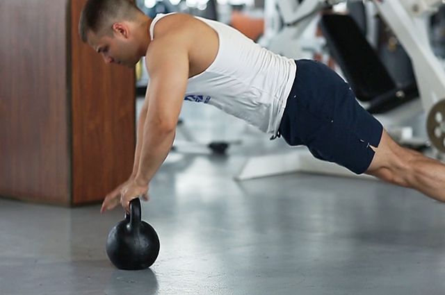 Photo of Plyo Kettlebell Pushups  exercise