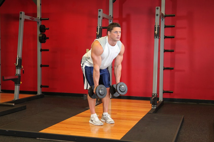 Exercise Bent Over Two-Dumbbell Row With Palms In 