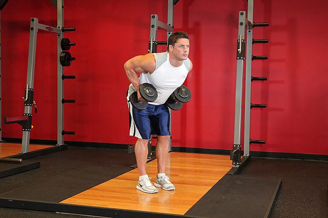 Photo of Bent Over Two-Dumbbell Row With Palms In  exercise