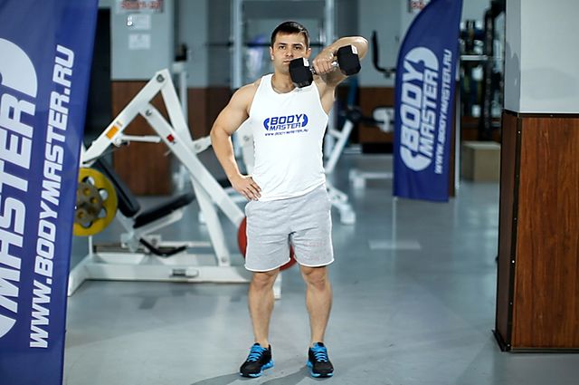 Photo of Dumbbell One-Arm Upright Row  exercise
