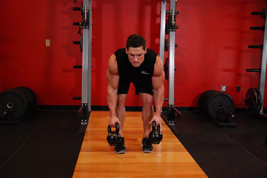 Exercise Two-Arm Kettlebell Row