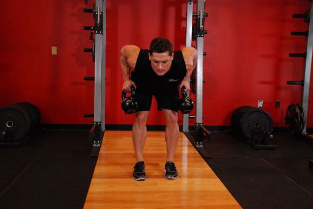 Photo of Two-Arm Kettlebell Row exercise