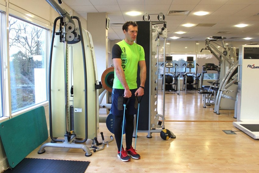 Exercise Upright Row - With Bands
